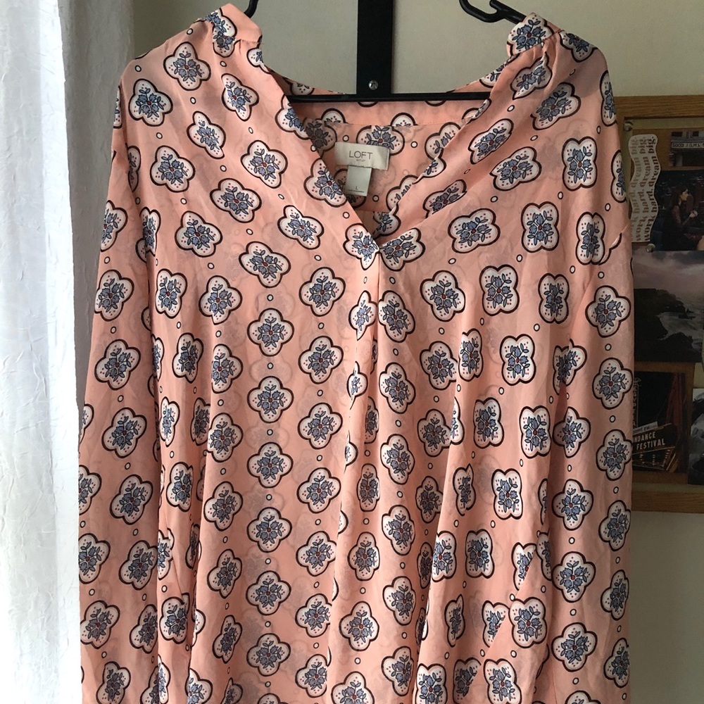 LOFT Sheer Long-sleeve top